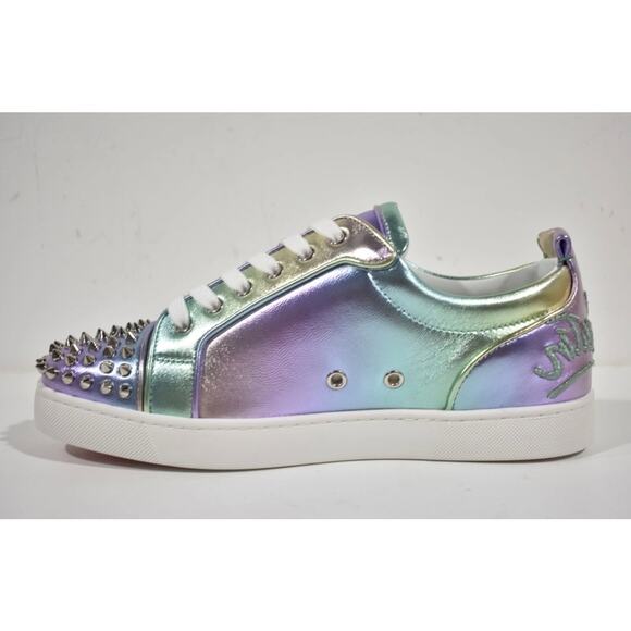 Christian Louboutin Mens Spike Flat Licorne Low Sneaker - Size 8.5 - Picture 6 of 8